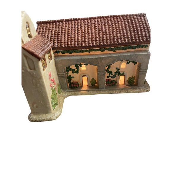 Vintage Santa Ines Lighted Mission Church California 8" x 9" x 6" - Picture 3 of 5